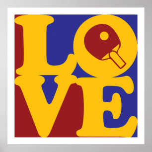 Table Tennis Love Poster