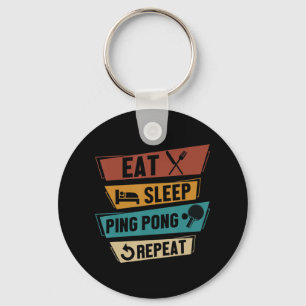 Table Tennis Lover Eat Sleep Ping Pong Repeat  Key Ring