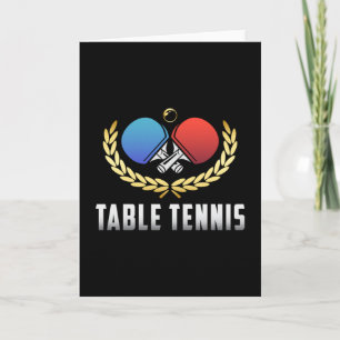Table Tennis Paddle Ping Pong Player Funny Gift Card