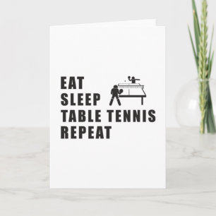 Table Tennis Paddle Ping Pong Repeat Gift Idea Card