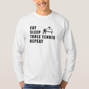 Table Tennis Paddle Ping Pong Repeat Gift Idea T-Shirt