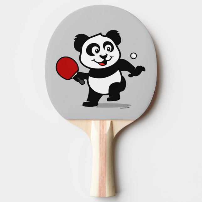 Table Tennis Panda Classic Round Sticker Ping Pong Paddle (Front)