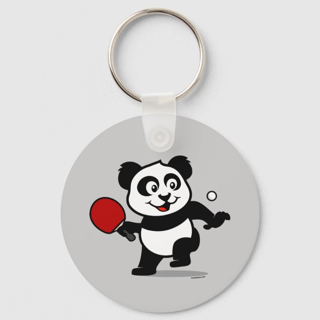 Table Tennis Panda Key Ring (Front)