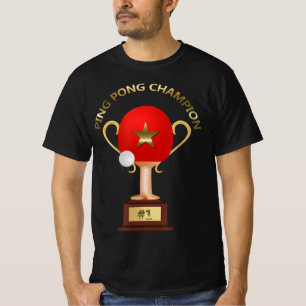 Table Tennis Ping Pong Champion Trophy  T-Shirt