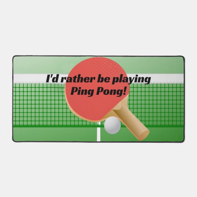 Table Tennis Ping Pong Design Desk Mat (Front)