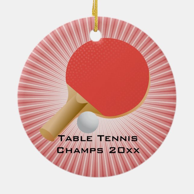 Table Tennis / Ping Pong Ornament (Back)