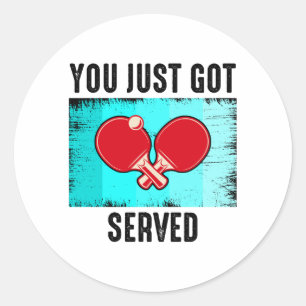 Table tennis Ping pong paddles Players Classic Round Sticker
