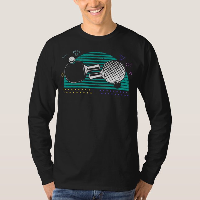 Table Tennis  Ping Pong Player Racket Science T-Shirt (Front)