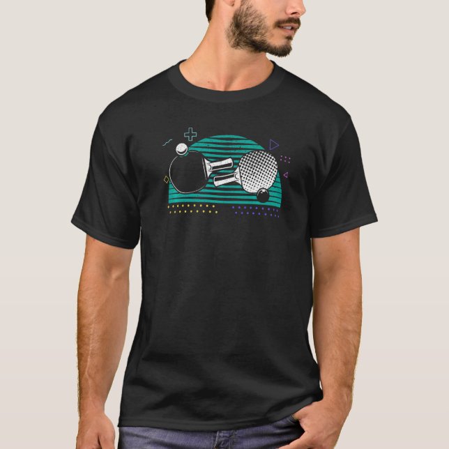 Table Tennis  Ping Pong Player Racket Science T-Shirt (Front)