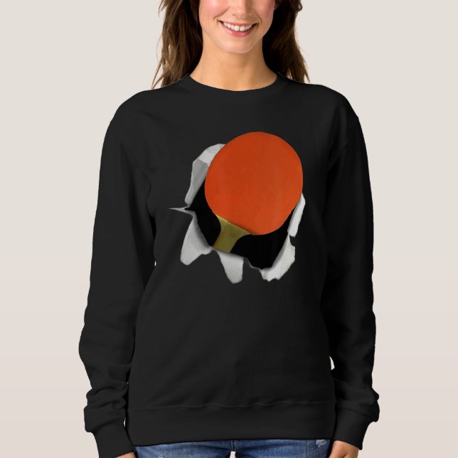 Table Tennis Ping Pong   Racket Men Boys Kids Sweatshirt (Front)