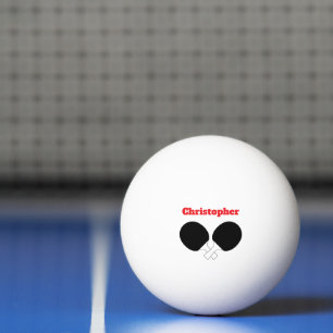 Table Tennis Ping Pong Theme Monogrammed Name Ping Ball