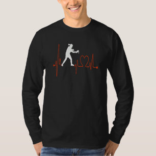 Table Tennis Player Heartbeat EKG Pulse Line Ping  T-Shirt