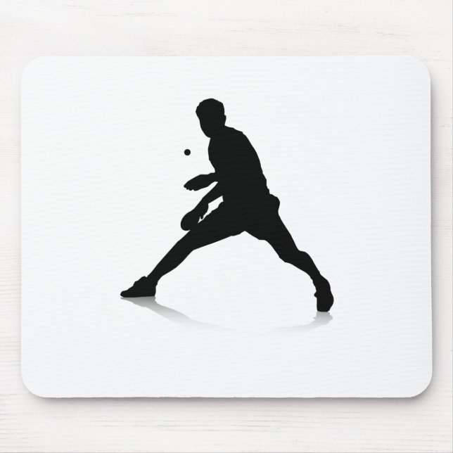 Table Tennis Player Mouse Pad (Front)