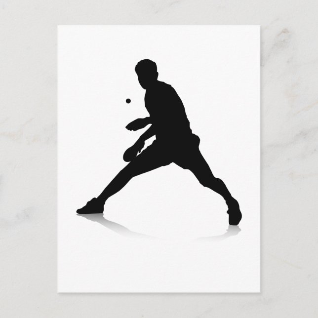 Table Tennis Player Postcard (Front)
