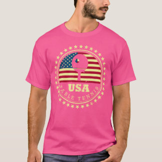 Table Tennis Player s American Flag Ping Pong T-Shirt