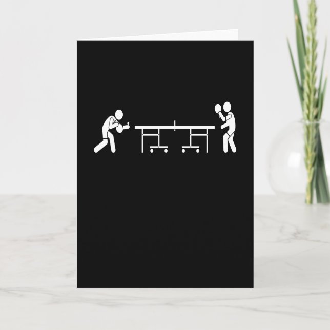 Table tennis players Ping Pong Card (Front)