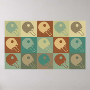 Table Tennis Pop Art Poster