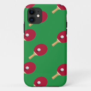 Table tennis racket and ball on green Case-Mate iPhone case