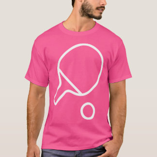 Table Tennis Racket And Ball Ping Pong Sports T-Shirt
