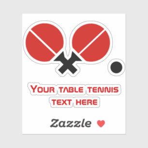 Table tennis rackets and ball black, red