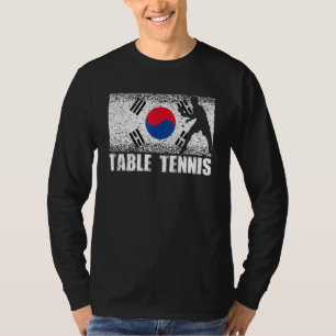 Table Tennis Sport Korea Flag Korean Ping Pong Pla T-Shirt