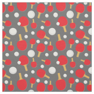 Table Tennis Team Ping Pong Player Patterned Fabric