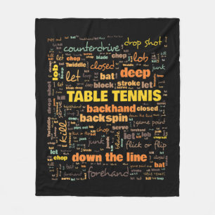 Table Tennis Terminology Commonly Used Terms   Fleece Blanket