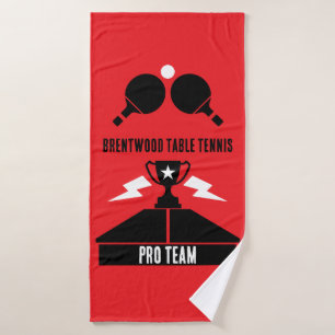 Table Tennis Tournament Bath Towel