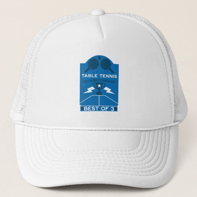 Table Tennis Tournament Trucker Hat (Front)