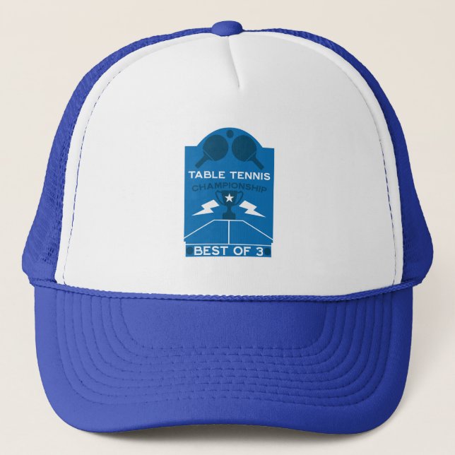 Table Tennis Tournament Trucker Hat (Front)