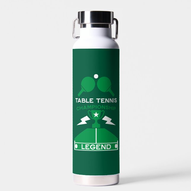 Table Tennis Tournament Water Bottle (Front)