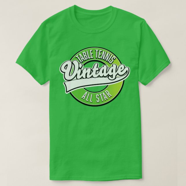 Table Tennis Vintage All Star T-Shirt (Design Front)
