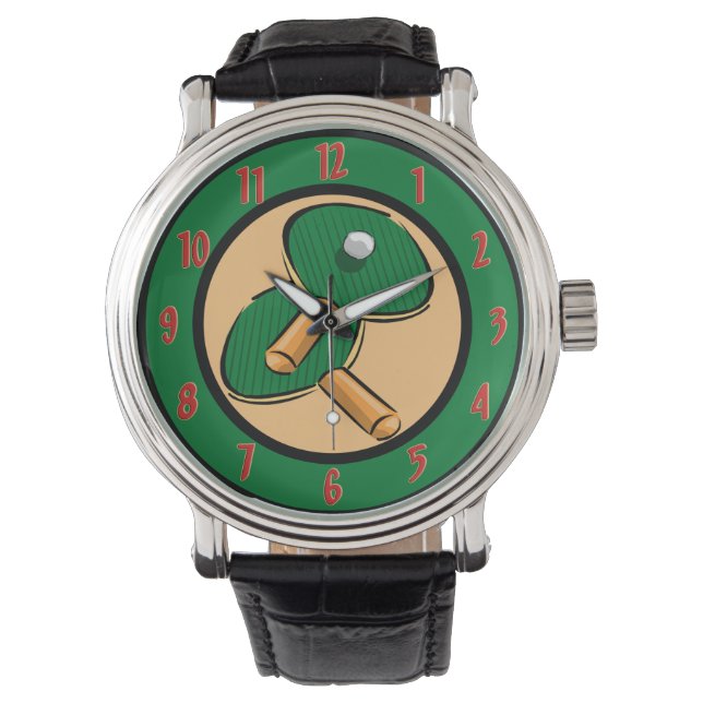 Table Tennis Wrist Watch (Front)