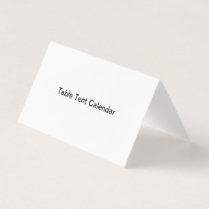 Table Tent Calendar Business Card