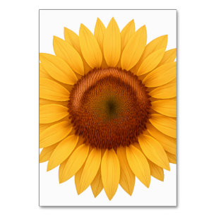 Table Tent Number Sign - Sunflower