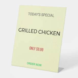 Table Tent Sign   Custom   Menu   Wedding   Promo