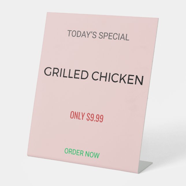 Table Tent Sign | Custom | Menu | Wedding | Promo (Front)