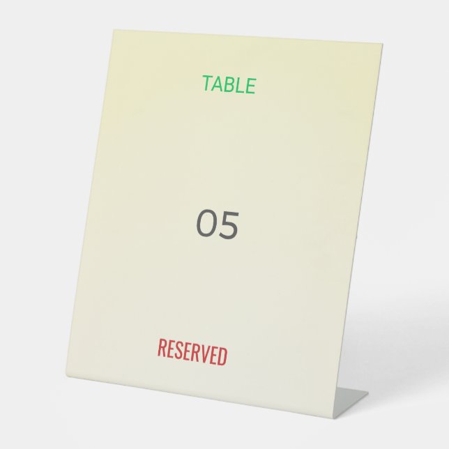 Table Tent Sign | Reserved | Custom | Event | Bold (Front)