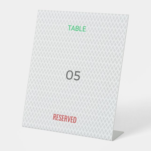 Table Tent Sign | Reserved | Custom | Event | Bold (Front)