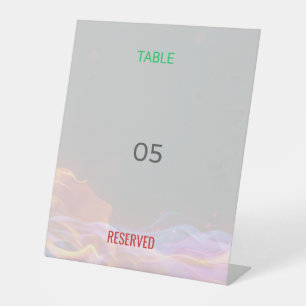 Table Tent Sign Reserved Custom Event Bold