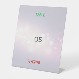 Table Tent Sign Reserved Custom Event Bold