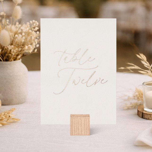 Table Twelve Wedding Table Number | Real Foil (Creator Uploaded)