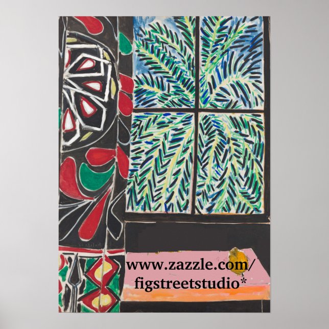 Table Under Window, after Matisse Poster (Front)