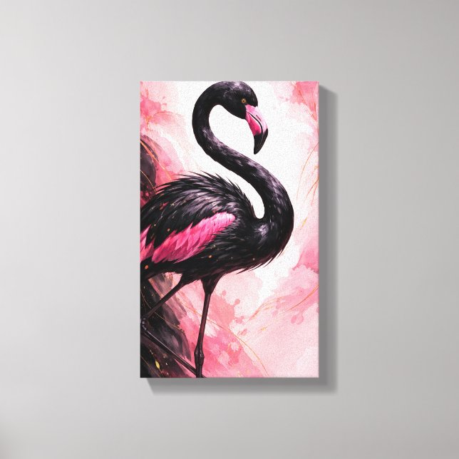 Tableau Déco (Flamant Noir)  Canvas Print (Front)