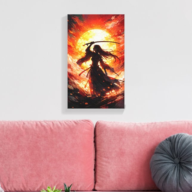 Tableau Déco (Guerrière Flamboyante )  Canvas Print (Insitu(LivingRoom))