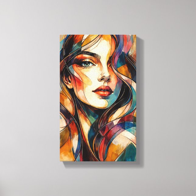 Tableau Déco  Portrait Beauté Art Abstrait Canvas Print (Front)