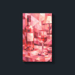 Tableau Déco ( Rose De Vin ) Art Abstraite Canvas Print<br><div class="desc">Cette toile met en évidence une bouteille de rosé et un verre délicatement esquissés sous forme abstraite, baignés dans une atmosphère douce et lumineuse aux nuances rosées. Les formes épurées et les lignes fluides suggèrent l’élégance, la convivialité et la légèreté d’un instant suspendu, où la couleur rosé enveloppe la scène...</div>