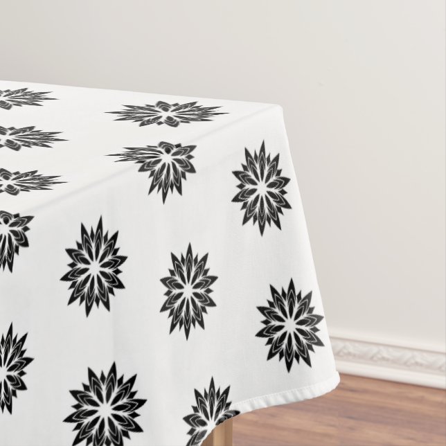 Tablecloth "60x84" Black Floral (In Situ)