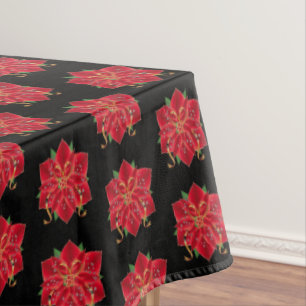 Tablecloth "60x84" Red Poinsettias