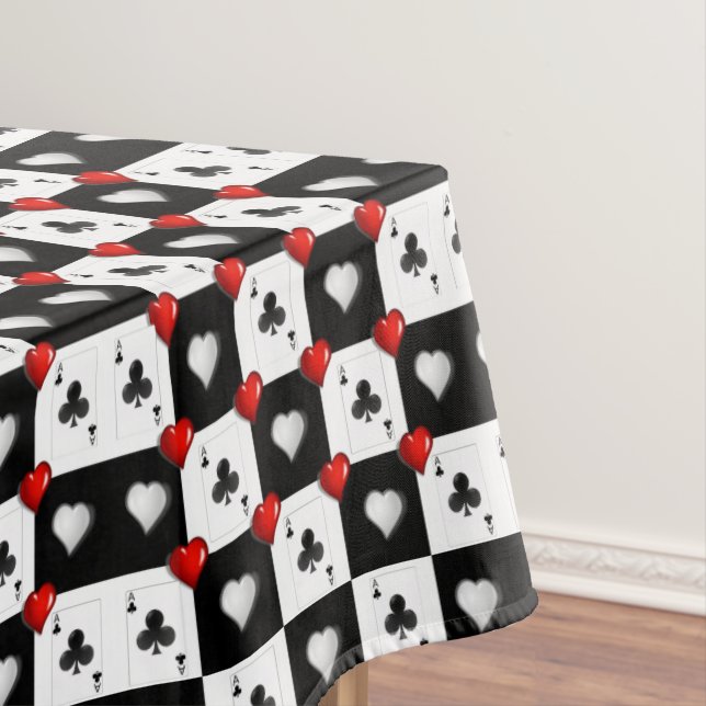 Tablecloth Ace Card Cloves Hearts (In Situ)